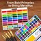 48 Vivid Colors in Portable Box,Watercolor Paint Set, Including Metallic and Fluorescent Colors for Artists, Amateur Hobbyists and Painting Lovers, Perfect For Travel